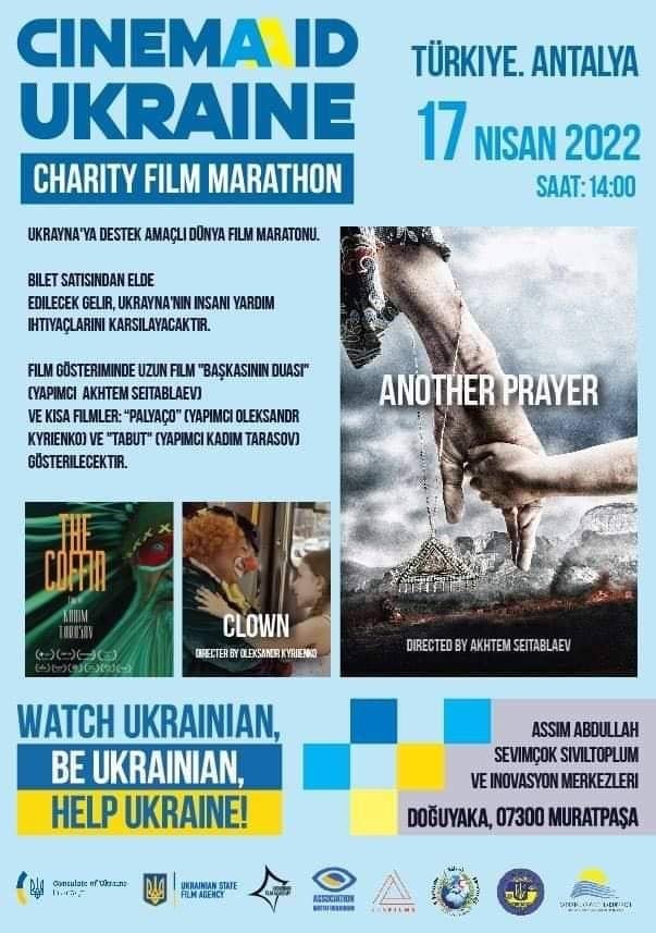 Наступною зупинкою кіномарафону на підтримку України CinemAid Ukraine Charity Film Marathon стане турецька Анталія