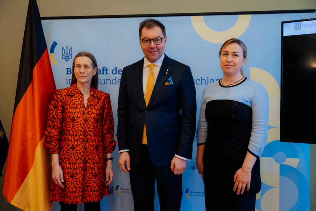 У межах Берлінале відбулося прийняття Посольства України в Німеччині за участі Голови Держкіно і виконавчої директорки Берлінале на підтримку українського кінематографа під час війни