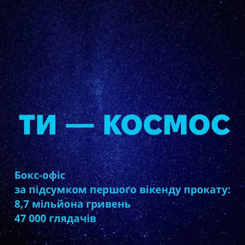 Перший вікенд прокату «Ти — космос»