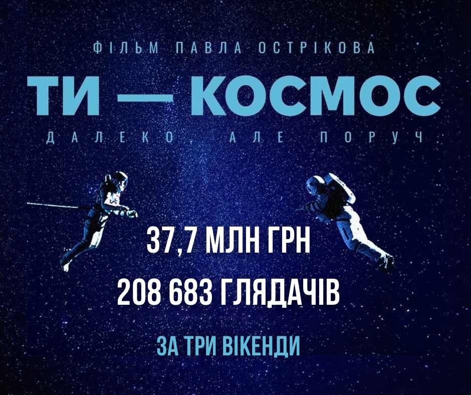 ТРИ ВІКЕНДИ ПРОКАТУ «ТИ — КОСМОС»