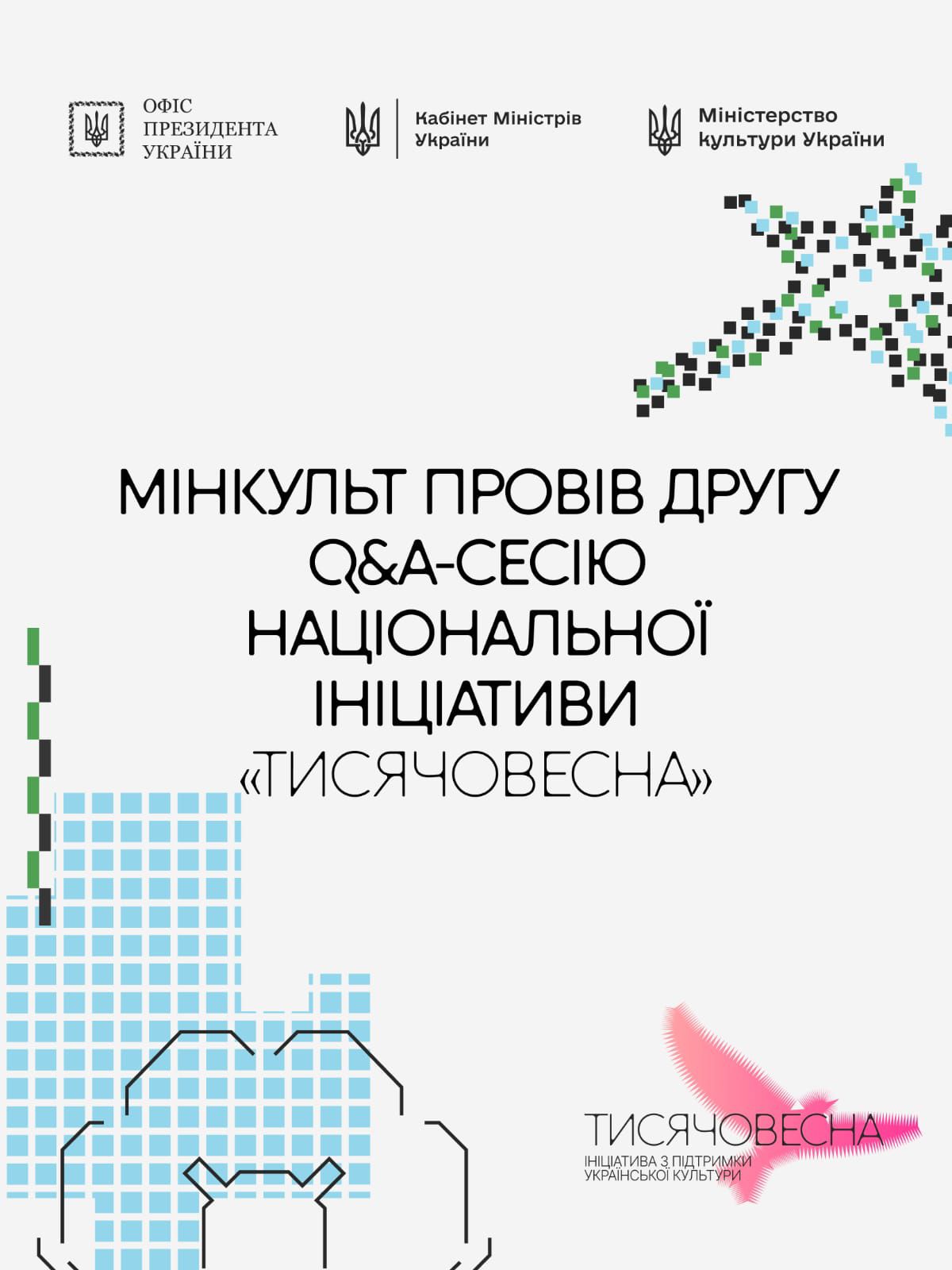 Міністерство культури України провело другу Q&A-сесію національної ініціативи “Тисячовесна”