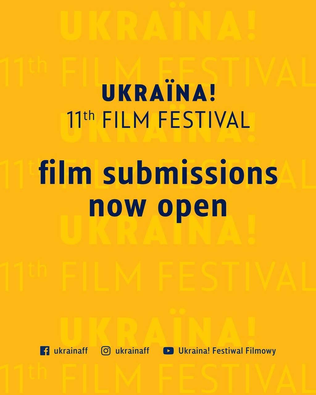 Ukraina! Festiwal Filmowy оголошує прийом заявок на 11-й кінофестиваль