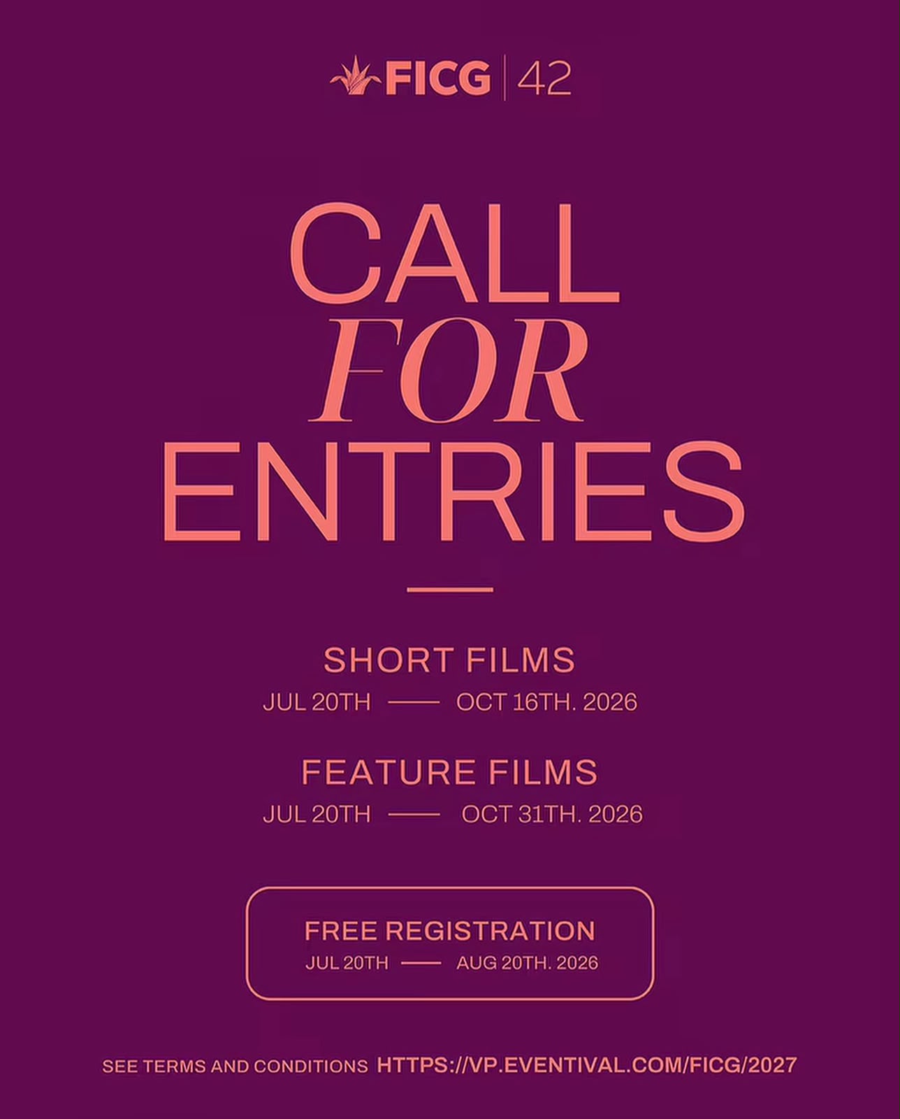 Міжнародний кінофестиваль The Guadalajara International Film Festival (FICG) відкриває прийом заявок на 2027 рік